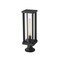 Z-Lite Glenwood 1 Light Outdoor Pier Mounted Fixture, Black & Clear 586PHBR-553PM-BK - alternate 6